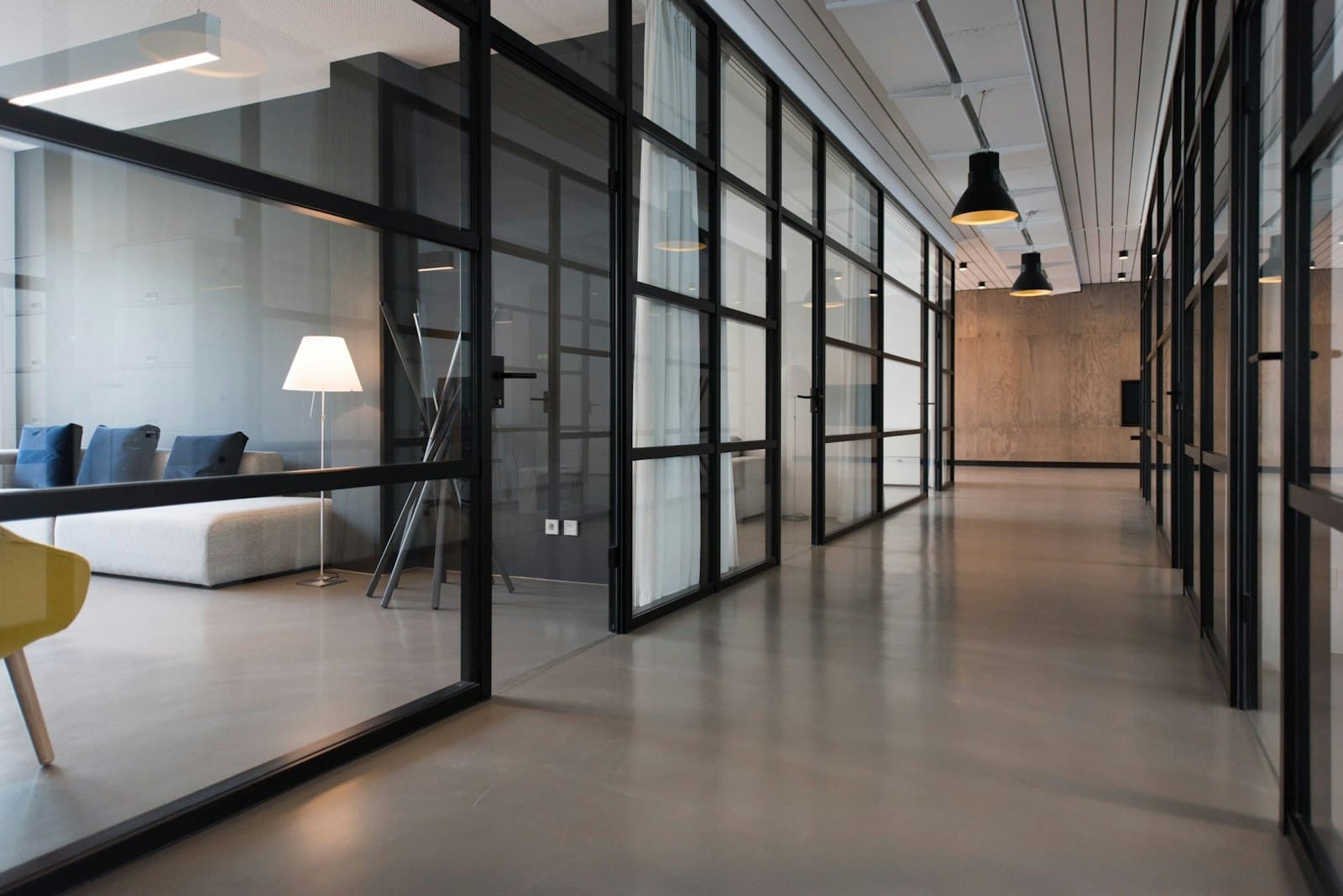 The new office is a mall parking lot